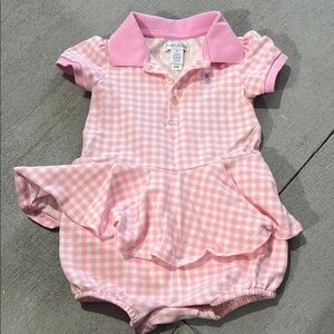 Polo Ralph Lauren Pink Gingham Baby Romper